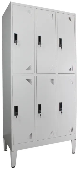 Cacifos Metálicos Triplos com 6 Portas - (1900x900x500mm) Riva
