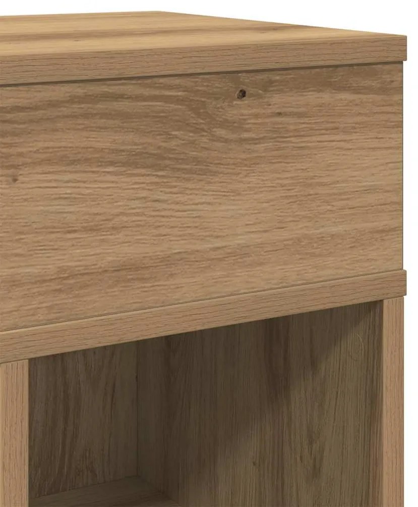 Mesa de cabeceira com gaveta 25x31x66 cm carvalho artisiano