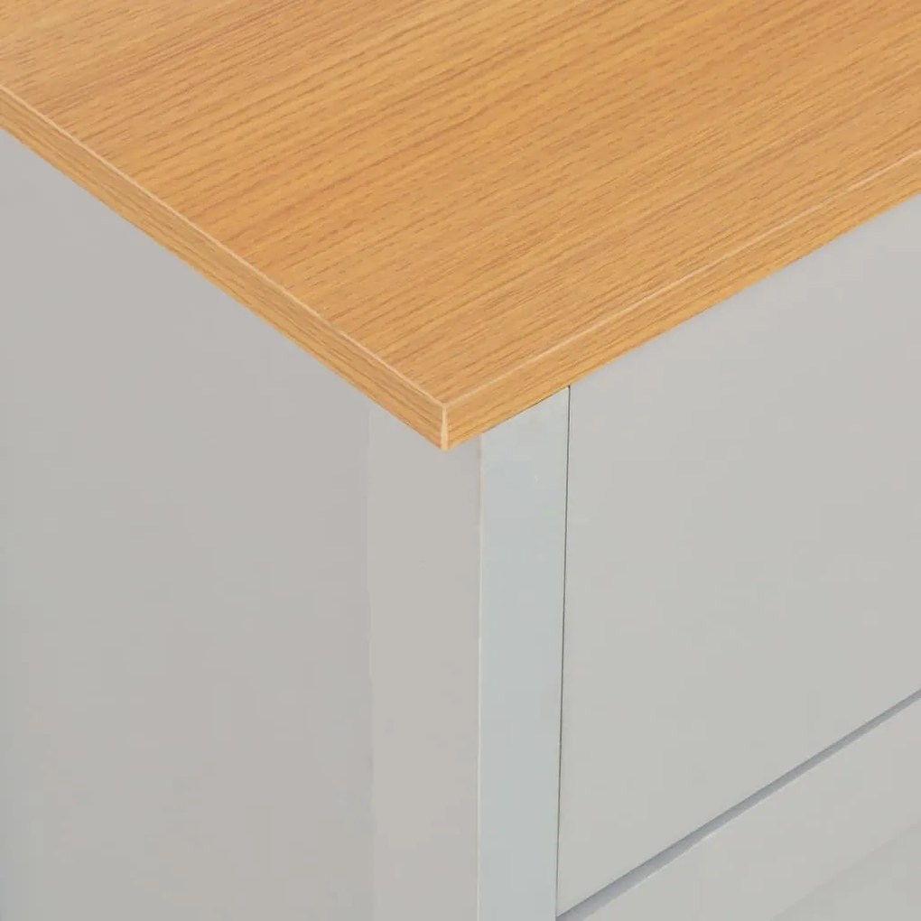 Aparador 112x35x81 cm cinzento