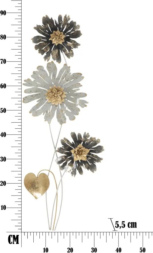 PAINEL 3D DE FERRO DE PAREDE SIMPLES CM 35X5,5X88 MULTICOLOR