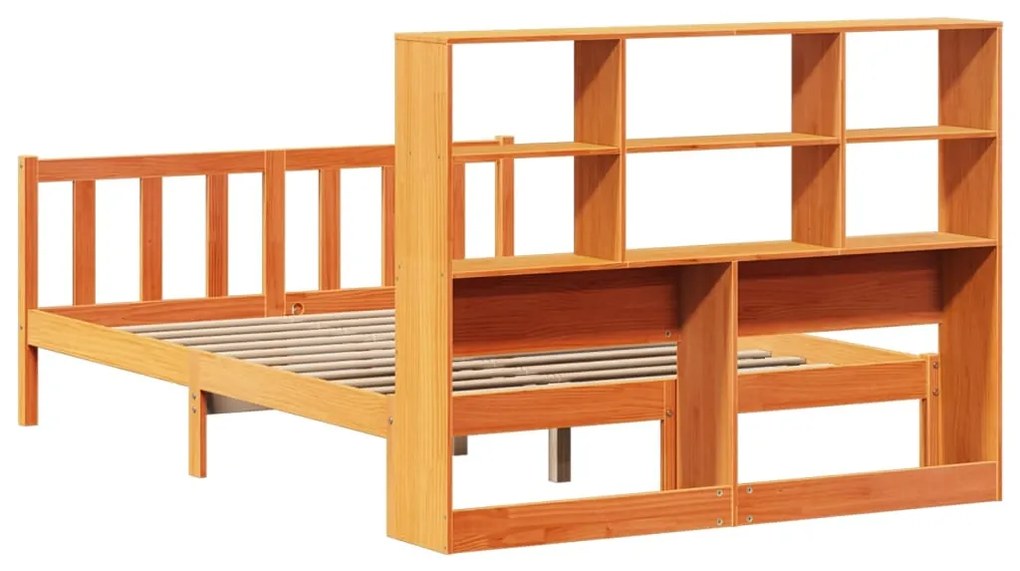 Cama com estante sem colchão 160x200 cm pinho maciço