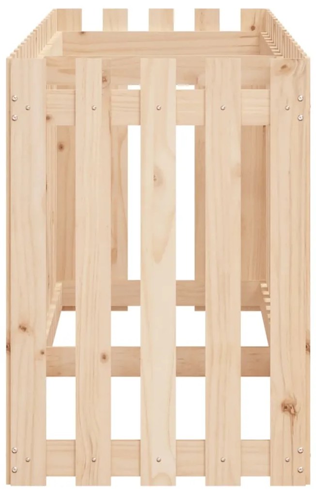 Canteiro elevado c/ design de cerca 200x50x70 cm pinho maciço