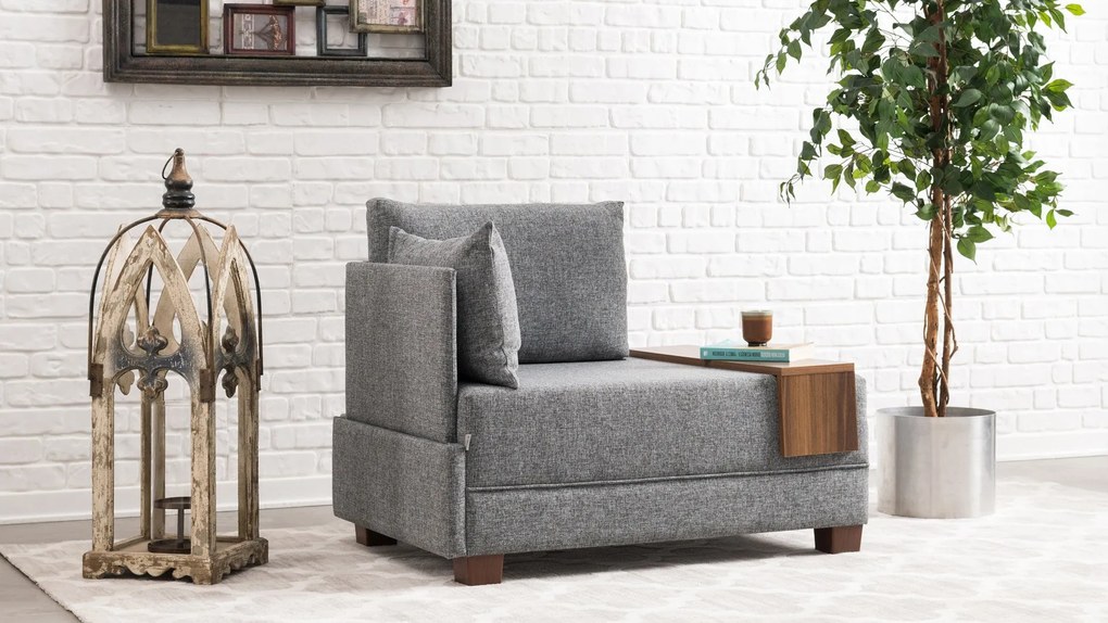 Sofá de 1 Lugar Fly – Cinza – 100x80x75 cm