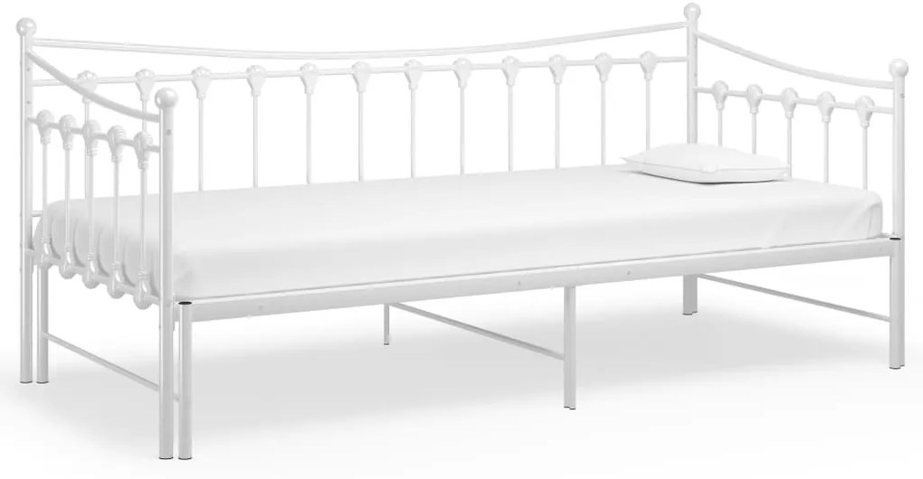 Estrutura sofá-cama de puxar 90x200 cm metal branco