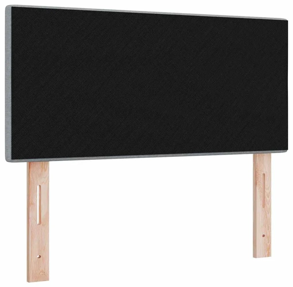 Cabeceira LED cinza claro, estofada, 90 cm