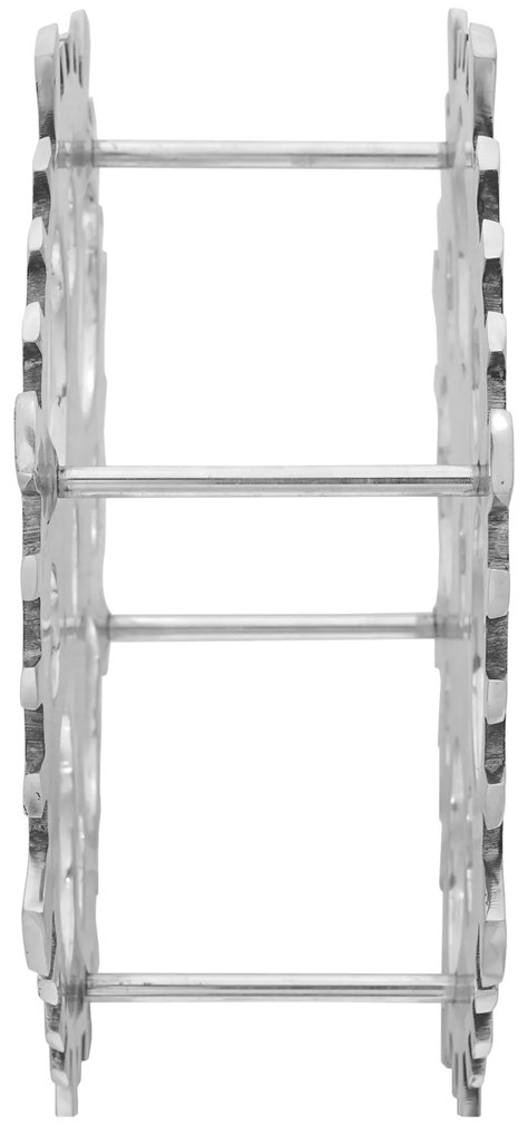 Suporte para Vinho Prateado 15.4x5.5x15.4 polegadas Alumínio