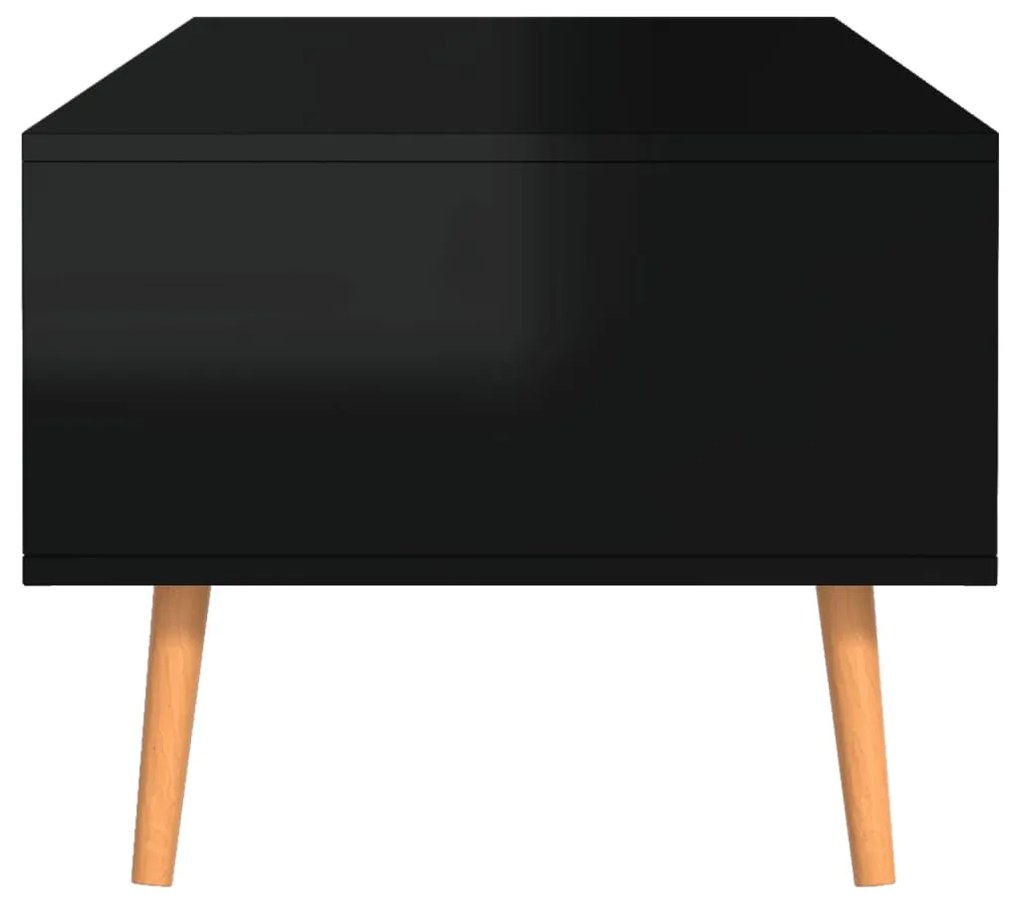 Mesa de centro 100x49,5x43 cm aglomerado preto brilhante