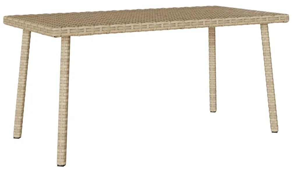 Mesa de centro de jardim retangular 80x40x37cm vime PE Bege