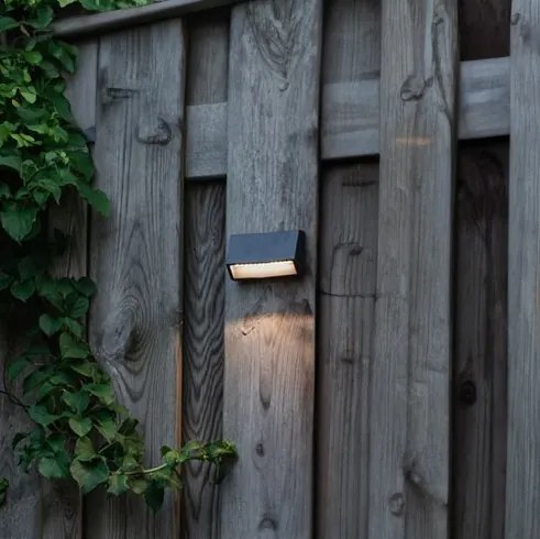 Candeeiro de parede exterior moderno cinzento escuro com LED IP54 - Sandstone 1