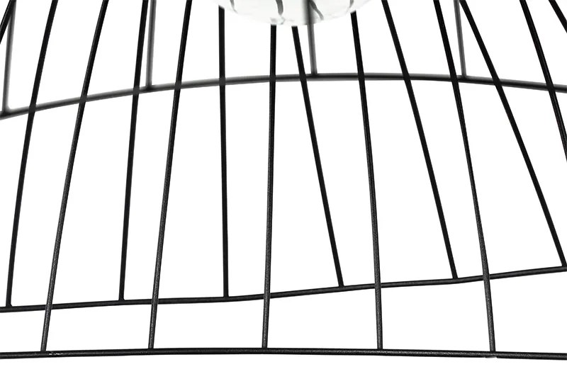Candeeiro de teto design preto 66 cm - Pua Design