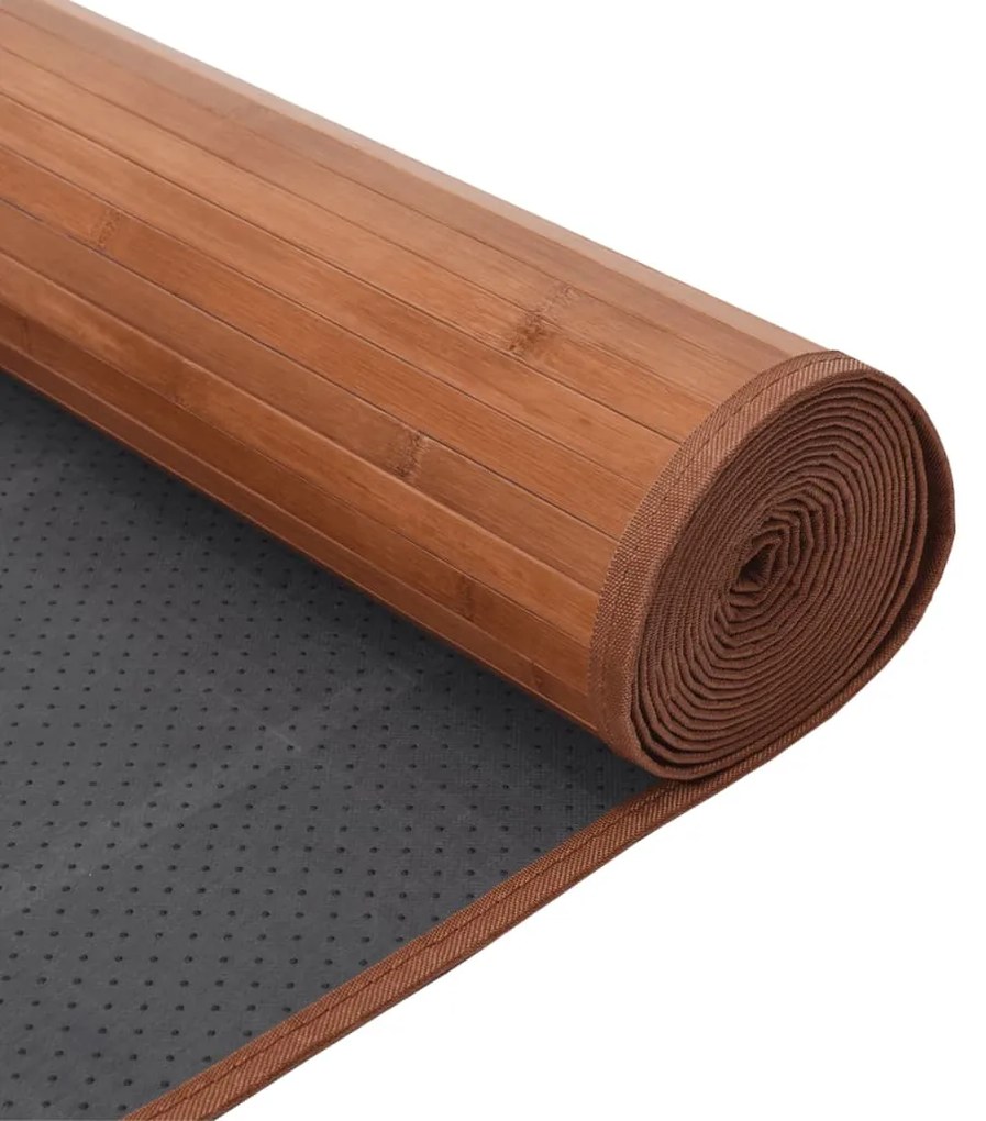 Tapete retangular 70x400 cm bambu castanho