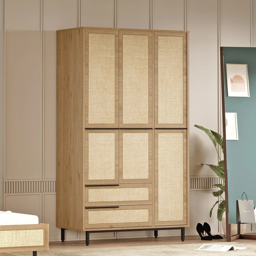 Roupeiro ON15 – Nogueira – 112,2 x 195,6 x 55 cm