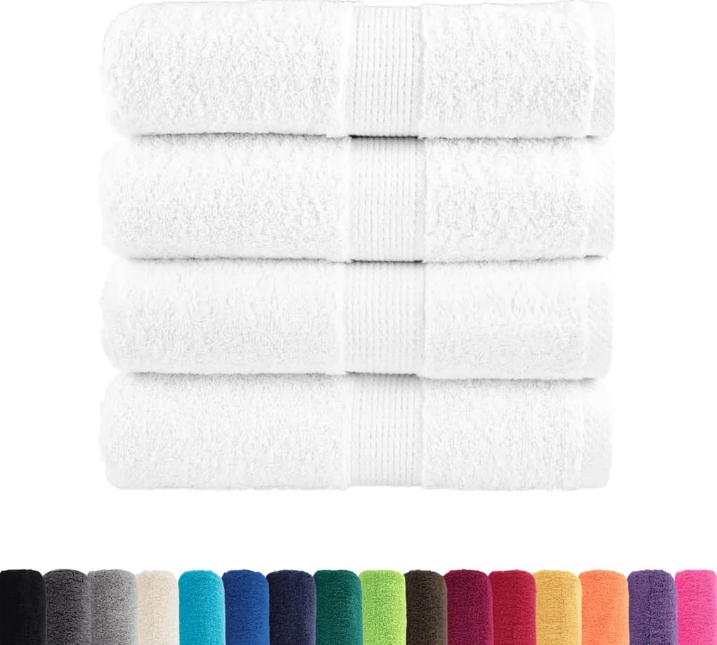 Toalhas de bidé premium SOLUND 4 pcs 30x50 cm 600 gsm branco