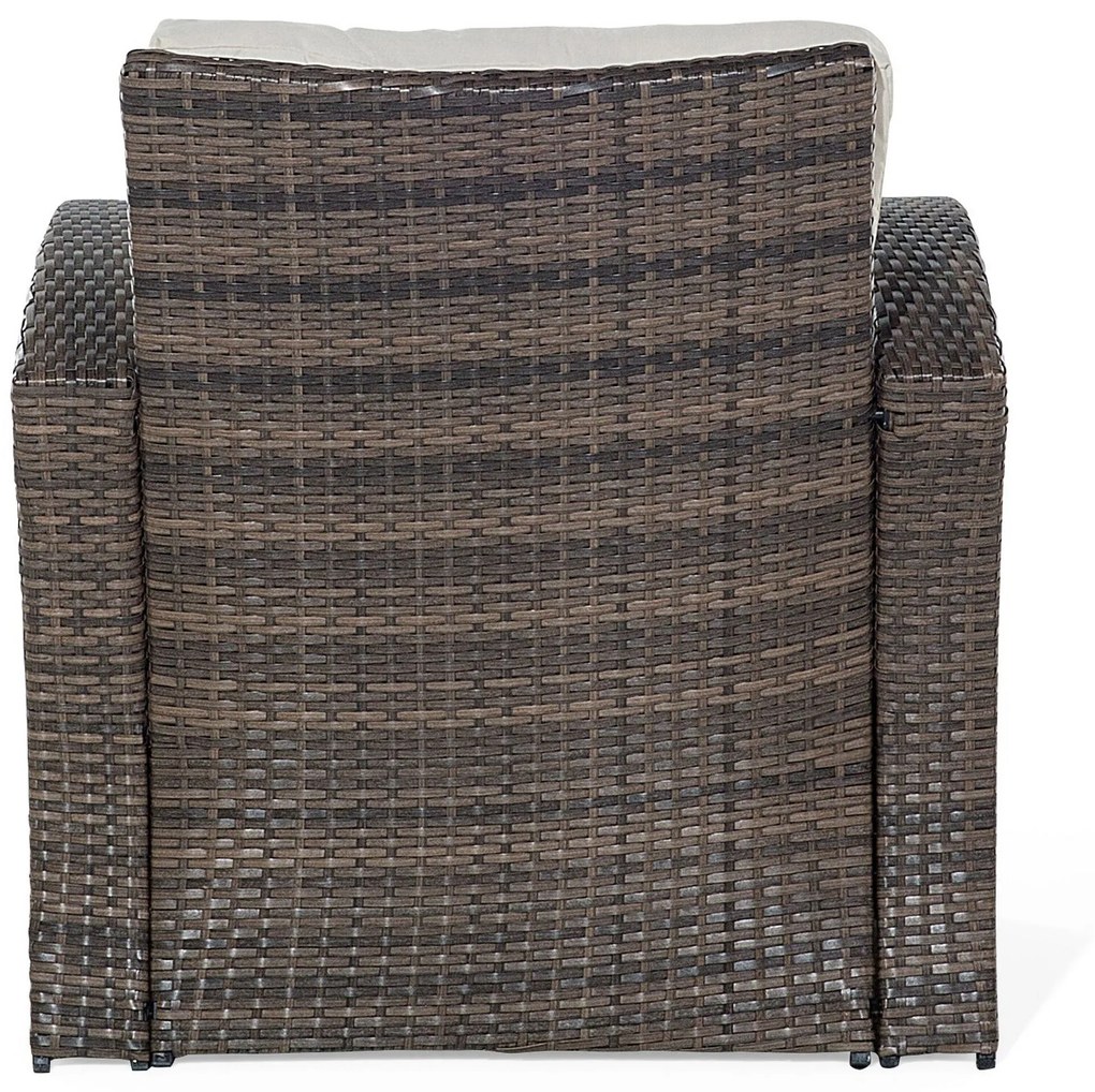 Conjunto de jardim em rattan castanho com 4 lugares LUCA Beliani