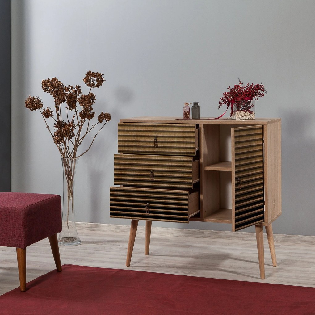 Cômoda Verybox – Carvalho Sonoma – 90x90x40 cm