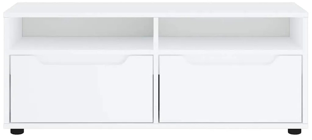 Móvel TV VISNES derivados de madeira branco 100x40x38 cm