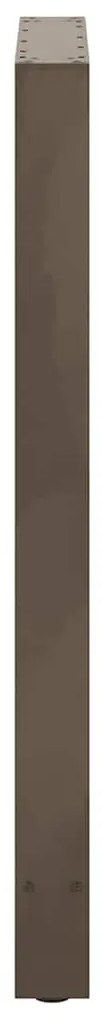 Pés de mesa de bar em aço natural, 2 peças, 60x(100-101) cm, aço