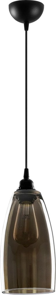 Candeeiro Suspenso Smoked – Fumê – 13 x 13 cm