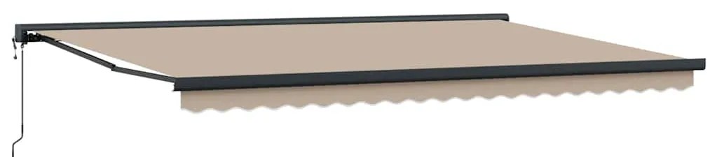 Toldo Retrátil Automático Bege 500 x 300 cm
