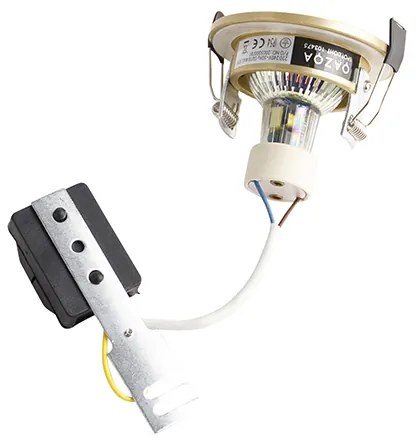 Conjunto de 6 focos embutidos modernos dourados redondos IP44 - Xena