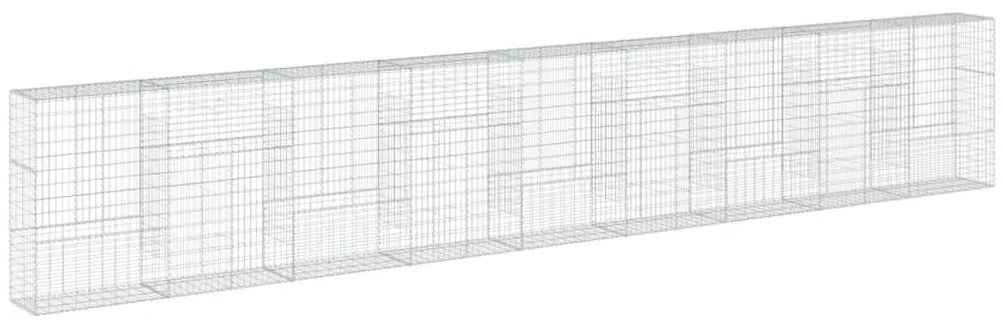 Cesto gabião com cobertura 900x50x150 cm ferro galvanizado
