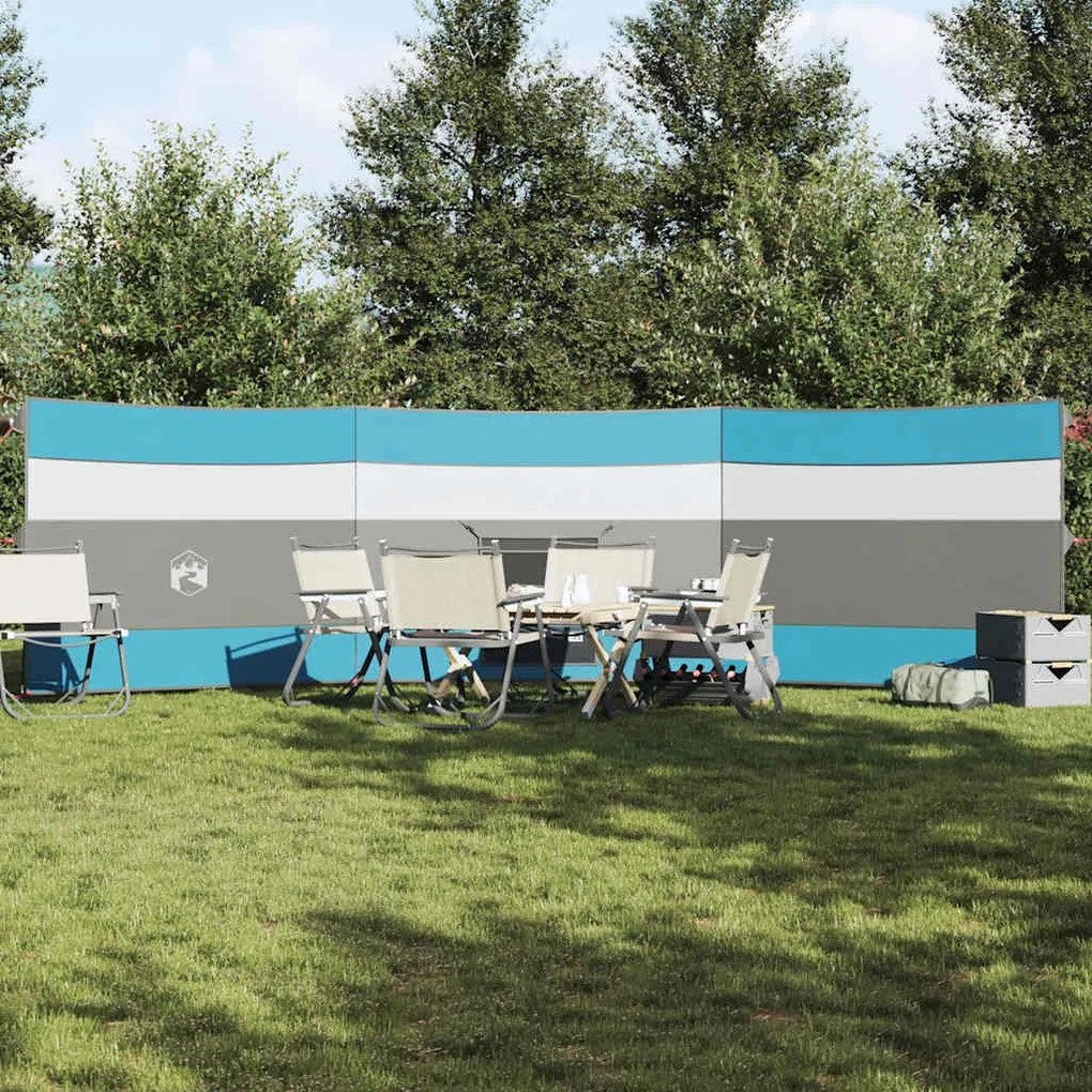 Corta-vento de campismo 508x130 cm impermeável azul