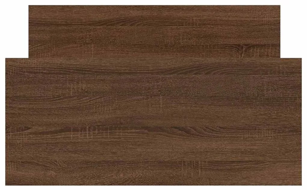 Estrutura cama s/ colchão derivados madeira carvalho castanho