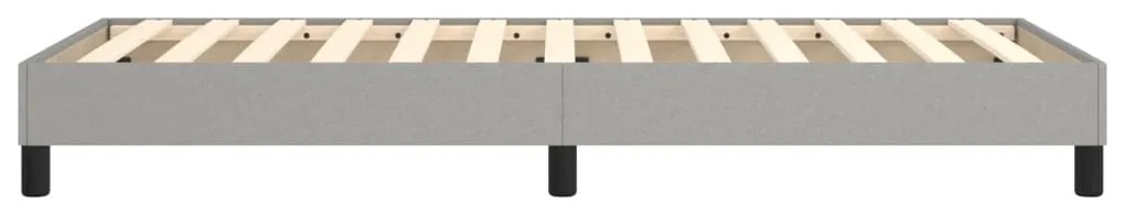 Estrutura de cama sem colchão 80x200 cm tecido cinzento-claro