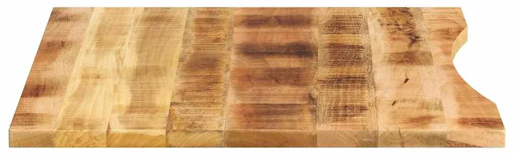 Tampo de mesa com curva 100x80x2,5 cm mangueira áspera maciça