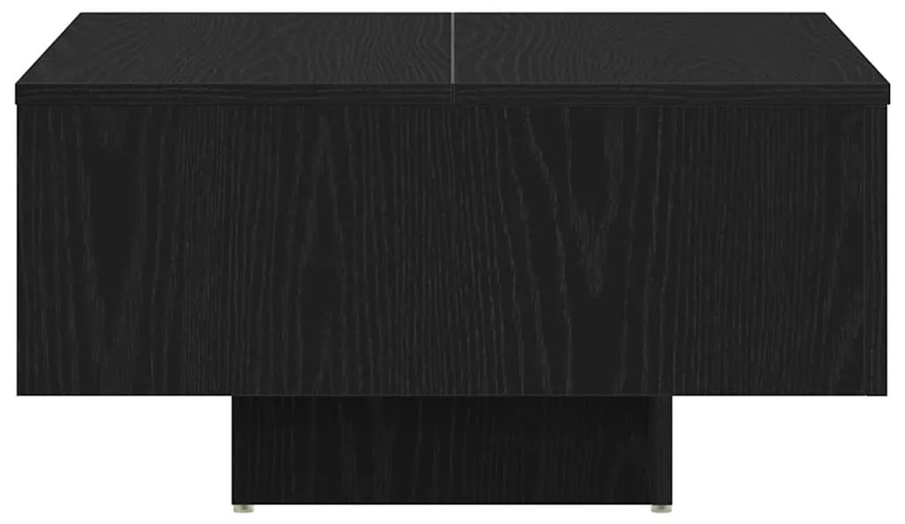 Mesa de Café vidaXL Carvalho Preto 60x60x31,5 cm Madeira de Engenharia
