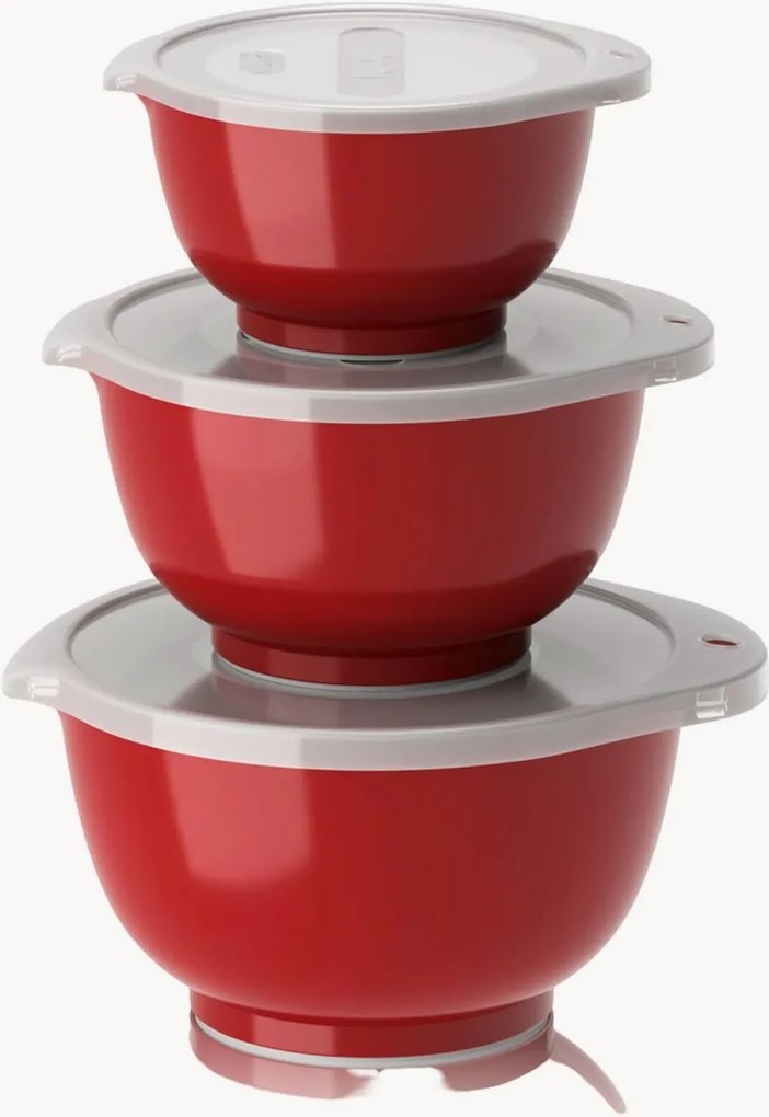 Taças de mistura com tampas Margrethe, conjunto de 3