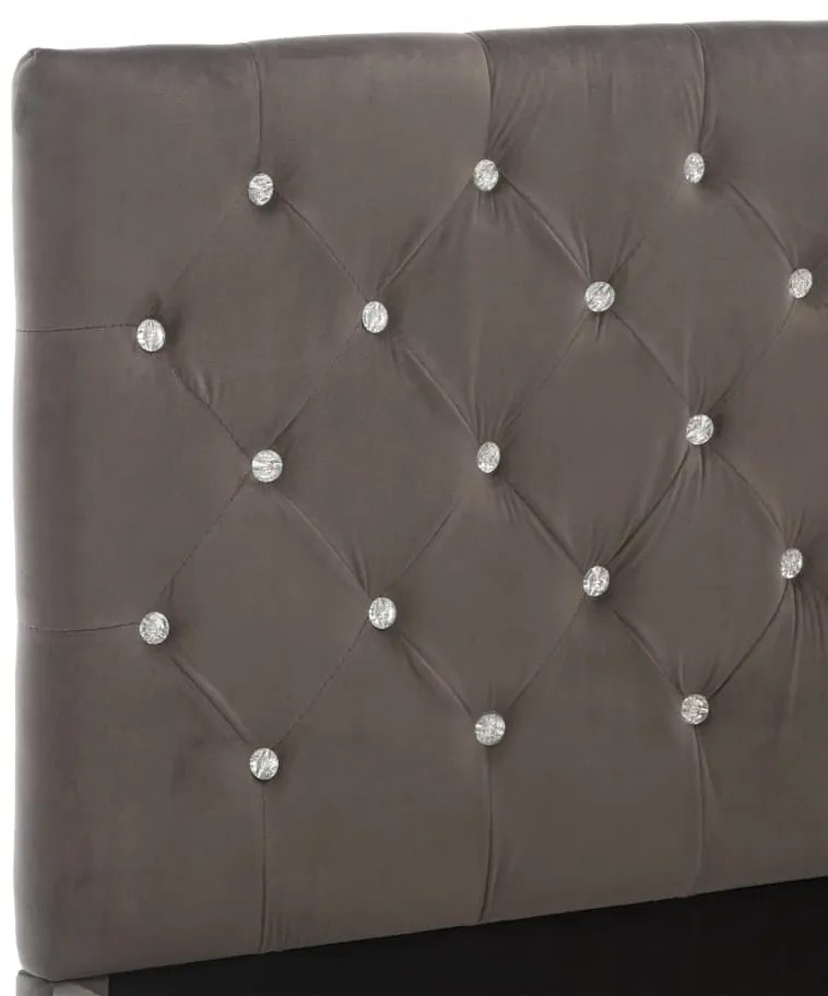 Estrutura de cama 100x200 cm veludo cinzento