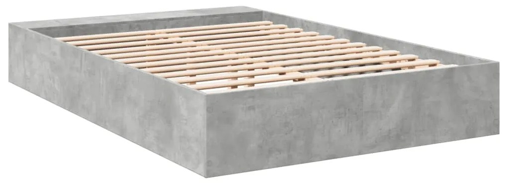 Estrutura de cama 140x190 cm derivados de madeira cinza cimento