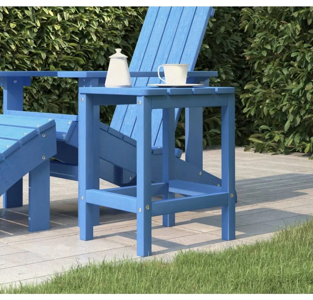 Mesa de jardim Adirondack 38x38x46 cm PEAD ciano