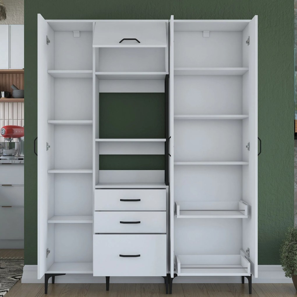 Armário Multiusos JE131 – Branco – 150 x 198,6 x 40 cm