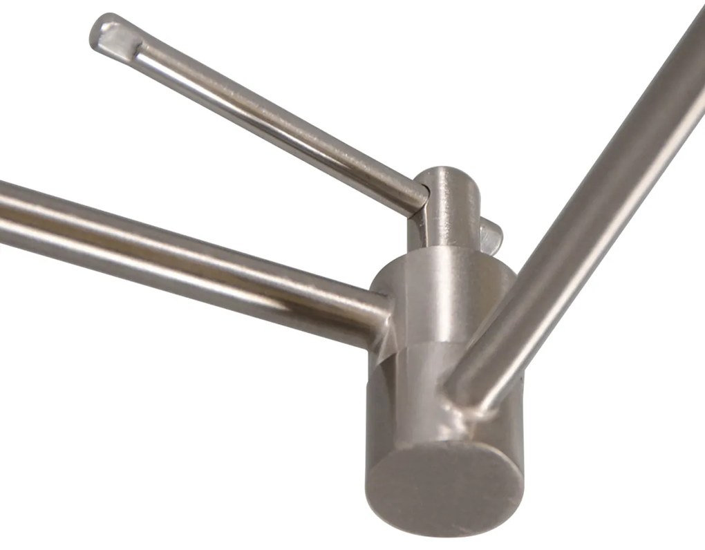 Candeeiro de suspensão inteligente em aço com cúpula branca 35 cm incl. Wifi A60 - Blitz