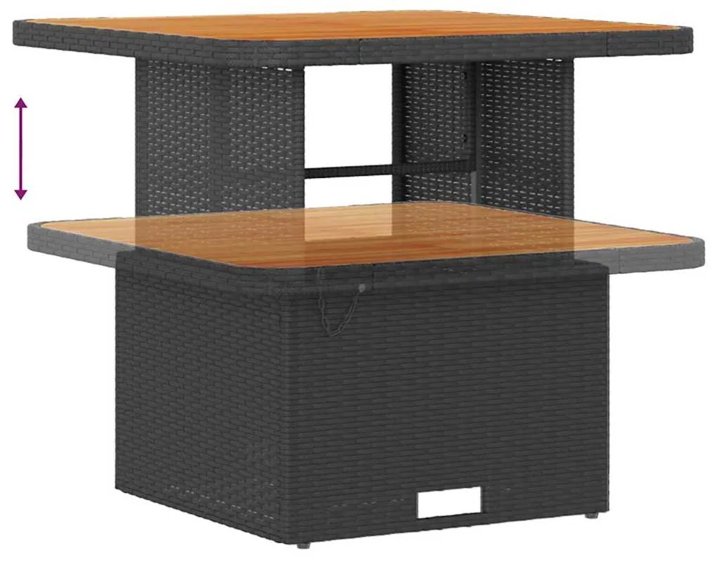 Conjunto de Sofá de Jardim com 13 Peças e Almofadas de Rattan Preto
