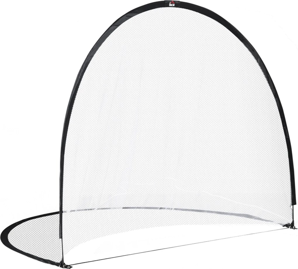 Baliza de futebol com sistema Pop Up, incluindo saco de transporte e estacas de fixação, 247 x 203 x 201,5 cm, preto e branco
