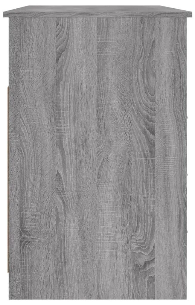 Secretária c/ gavetas 102x50x76 derivados madeira cinza sonoma