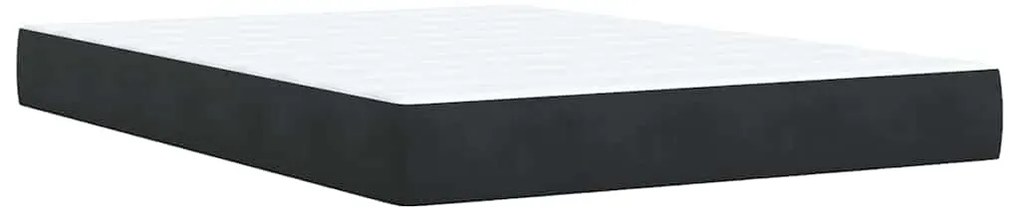 Cama com molas/colchão 160x200 cm veludo preto