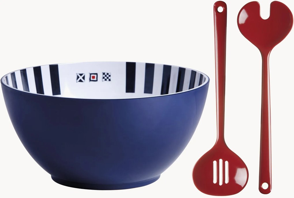 Tigela de salada e talheres Venezia, conjunto de 3