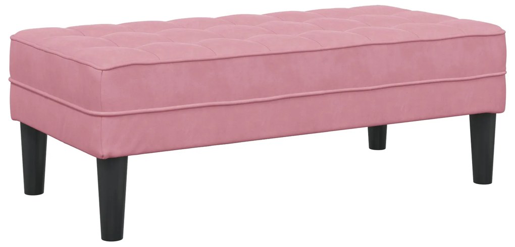 Banco Rosa 113x57x39 cm Veludo