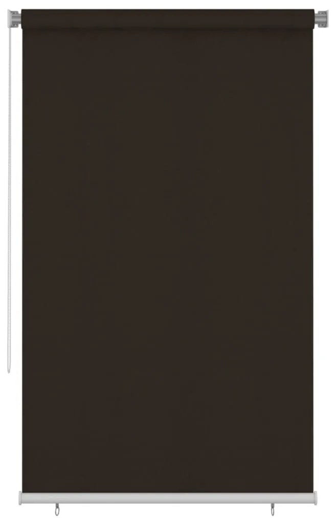 Estore de rolo para exterior PEAD 140x230 cm castanho