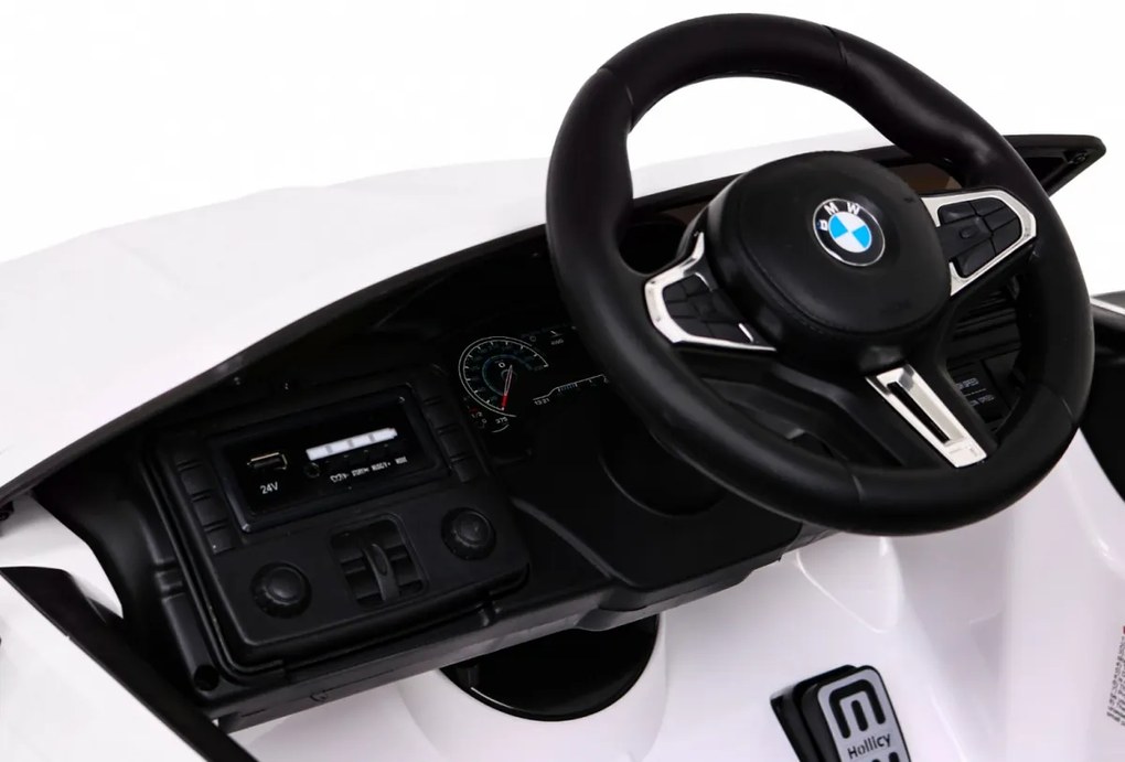 Carro elétrico para Crianças 12V BMW DRIFT M5 Frente Rodas Eva, Traseira Plástico especial para função DRIFT Branco