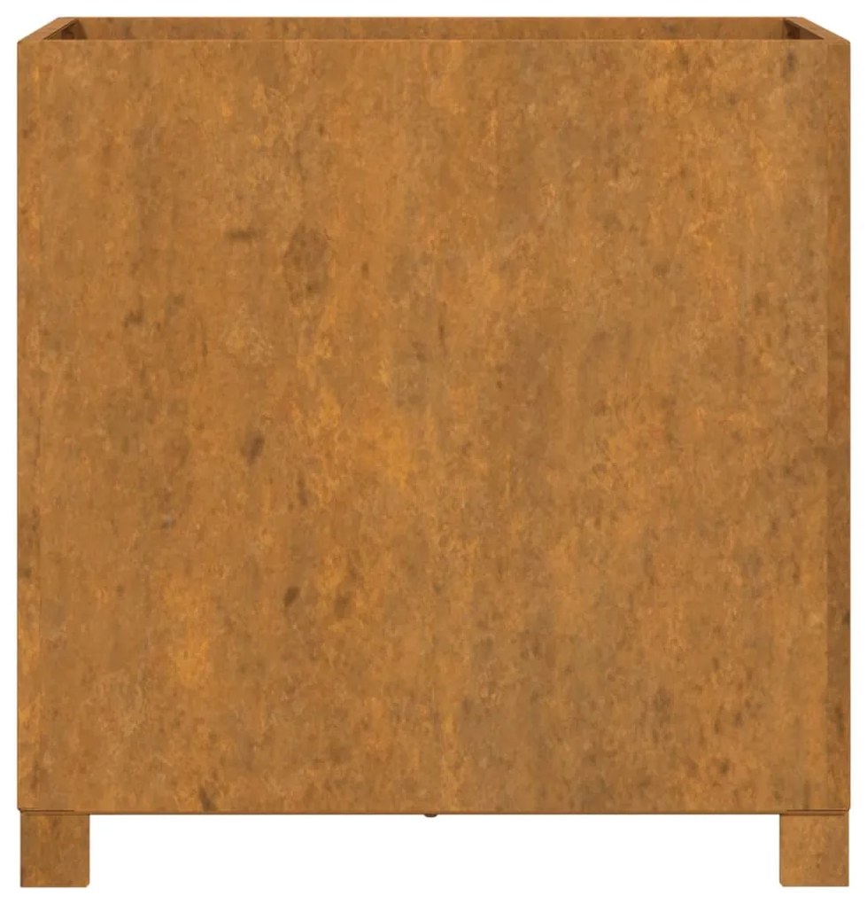 Vaso/floreira c/ pernas 2 pcs 49x47x50cm aço corten enferrujado