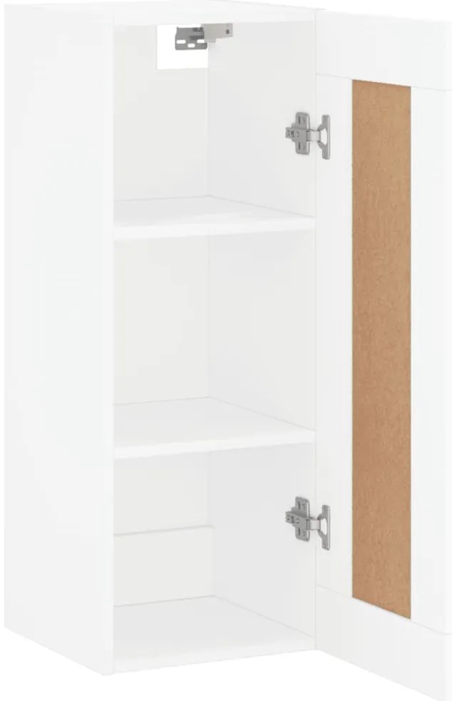 Armário de parede 34,5x34x90 cm derivados de madeira branco