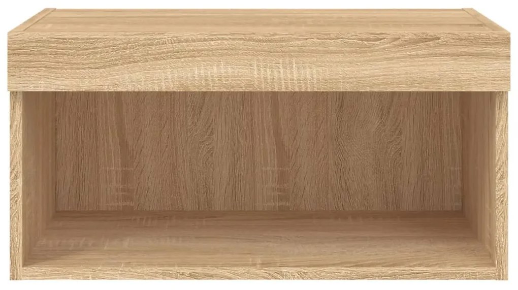 Móvel de TV com luzes LED 60x30x30 cm carvalho sonoma
