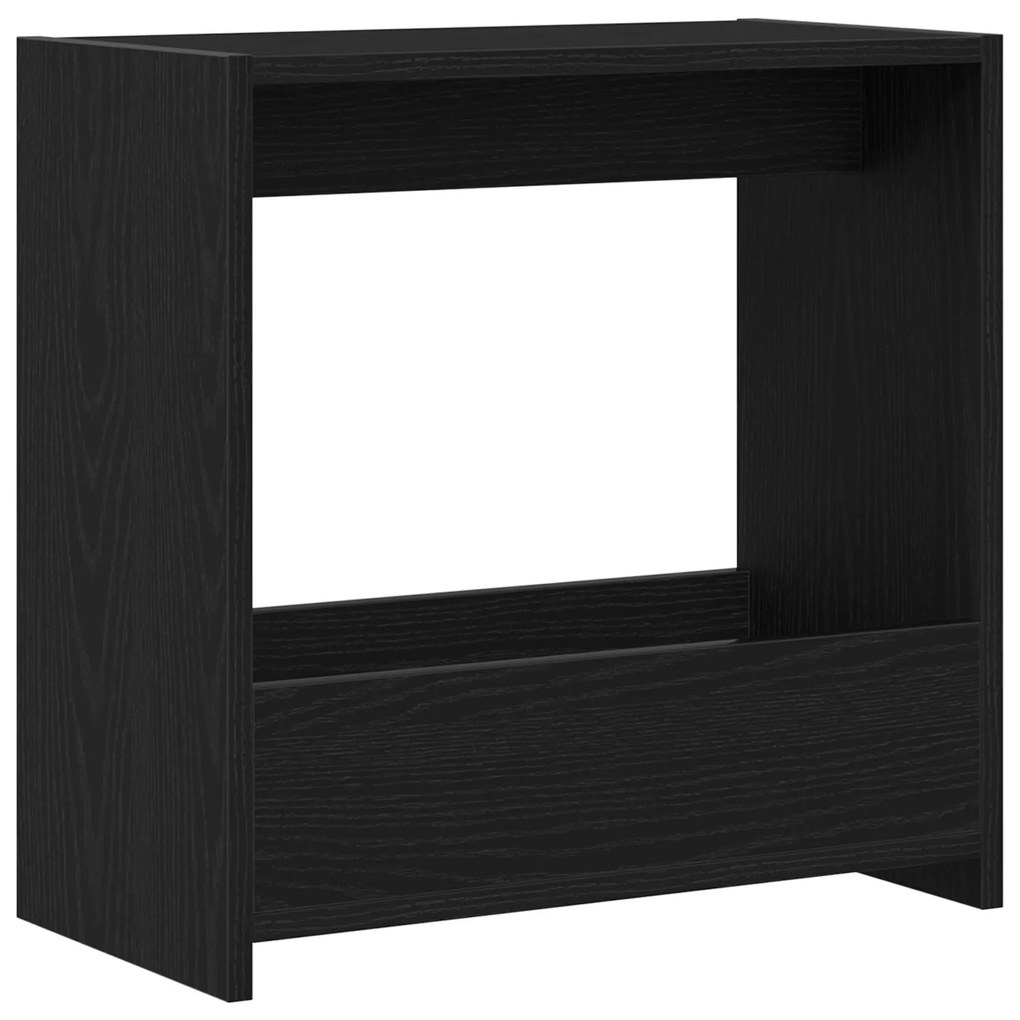 Mesa de Apoio vidaXL Preta em Madeira de Carvalho 50x26x50 cm