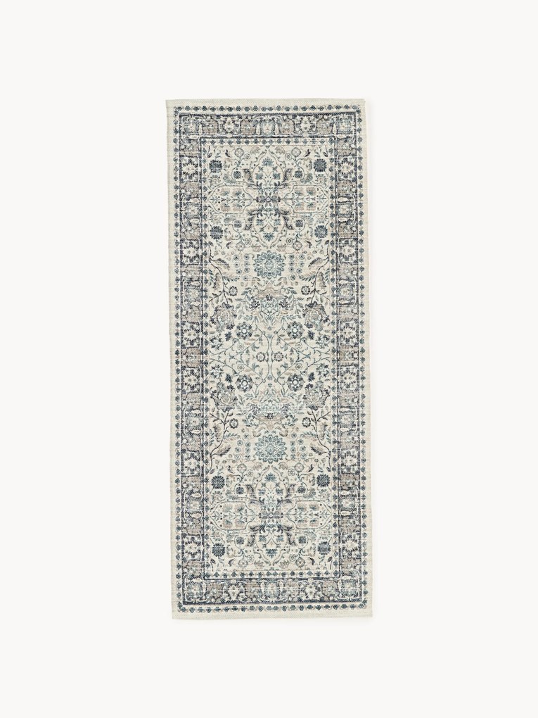 Passadeira artesanal para interior e exterior com padrão vintage Tiara