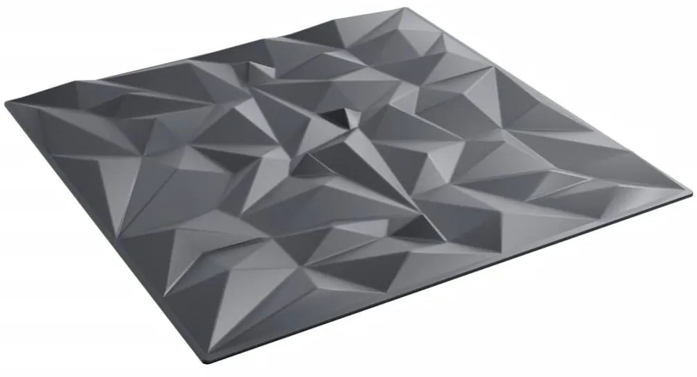 Painéis de parede 12 pcs 50x50 cm 3m² XPS ametista cinzento
